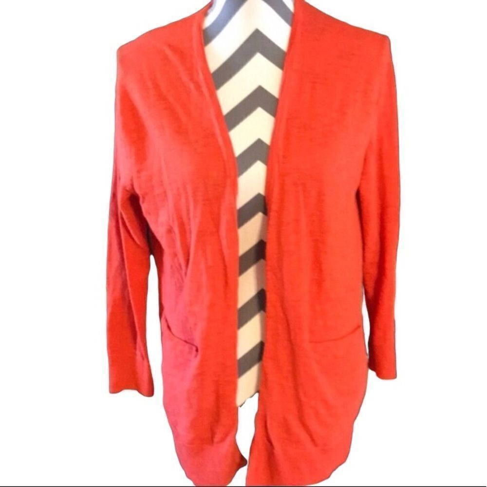 Madewell XS Two Pocket Orange Cardigan